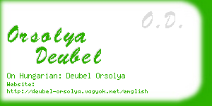 orsolya deubel business card